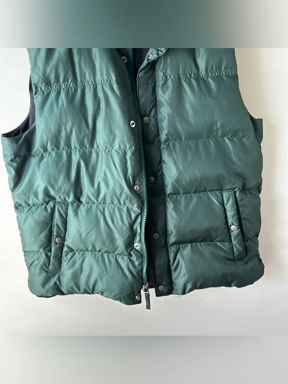 Vintage J. Crew JCPL201 Down Puffer Vest Forest Green Medium